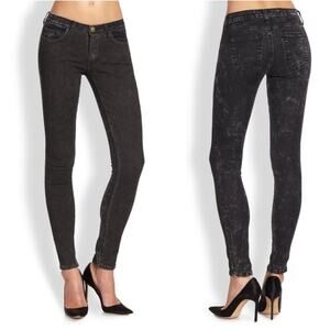 Current Elliot Harlem Coating Snakeprint Edgy Moto Skinny Ankle Jeans 28 Indie